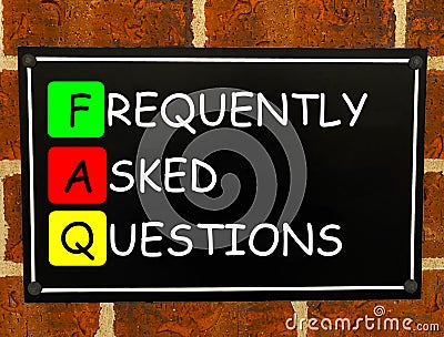 Acronym FAQ - Frequently Asked Questions Stock Photo