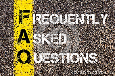 Acronym FAQ - Frequently Asked Questions Stock Photo