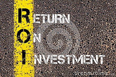 Acronym ROI - Return On Investment Stock Photo