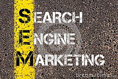 Acronym SEM - Search Engine Marketing Stock Photo