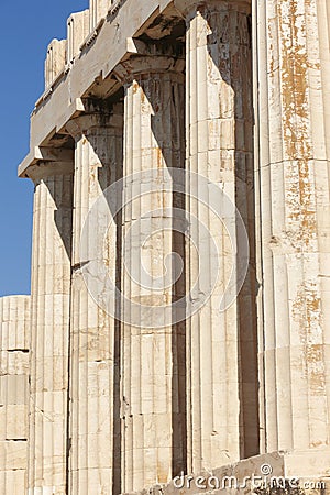 Acropolis of Athens. Parthenon columns. Greece Stock Photo