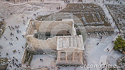 Acropolis Athens Propylaea Columns Parthenon Capital of Stock Photo