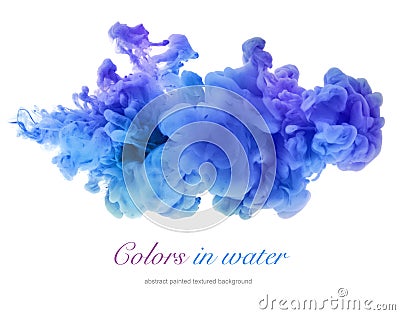 Acrylic colors in water. Abstract background. Stock Photo