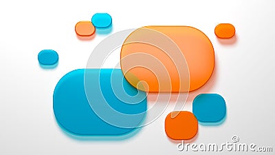 Acrylic colourful glass sheet background speech bubble transparent Cartoon Illustration