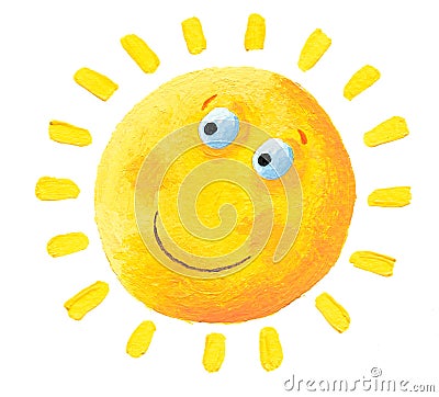 Very happy Sun Cartoon Illustration