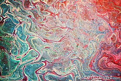 Acrylic paint texture on canvas, background. Abstract ocean- ART. Natural Luxury. Style incorporates the swirls of marble or the Stock Photo
