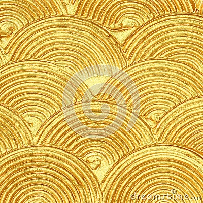 Acrylic textured gold paint abstract Stock Photo