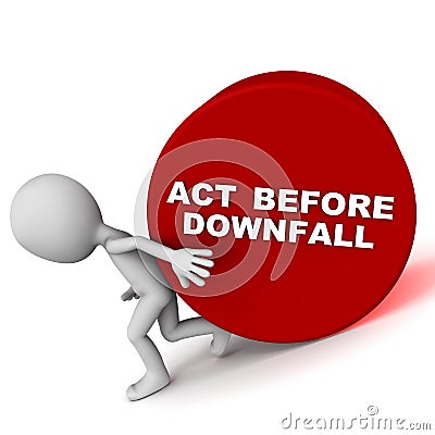 Act before downfall Stock Photo