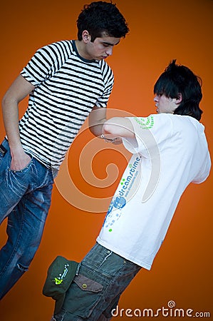 Acting Tough Stock Photo