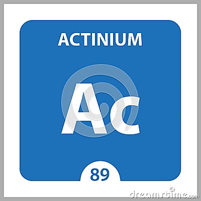 Actinium Chemical 89 element of periodic table. Molecule And Communication Background. Actinium Chemical Ac, laboratory and Stock Photo