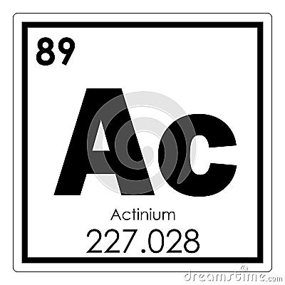 Actinium chemical element Stock Photo