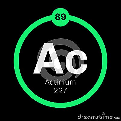 Actinium chemical element Vector Illustration