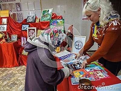 The action `Day of good deeds` from the Ministry of emergencies of Belarus in the Gomel region. Editorial Stock Photo