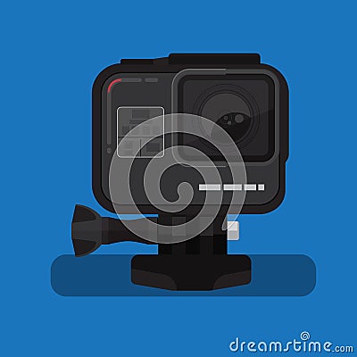 Action extreme camera. Cartoon Illustration