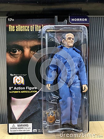 Hannibal Lecter action figure Editorial Stock Photo