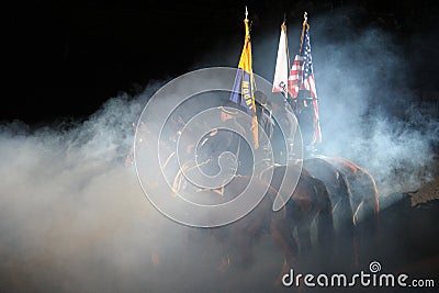 Action in a grand rodeo Editorial Stock Photo