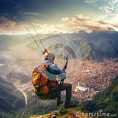 Action-packed day in Bogota, Colombia Stock Photo