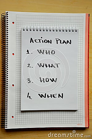 Action plan concept Stock Photo