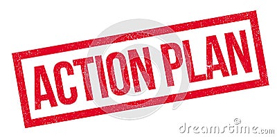 Action Plan rubber stamp Vector Illustration