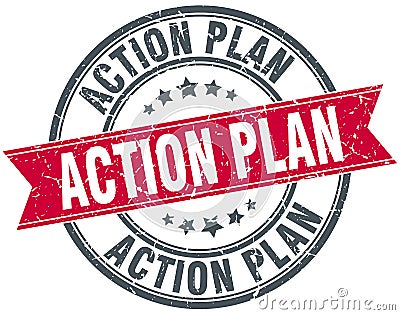 Action plan stamp Vector Illustration