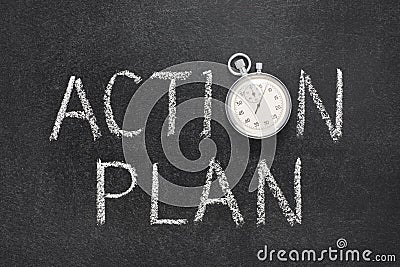 Action plan watch Stock Photo