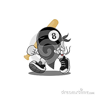 Action Pool Mascots Vector Illustration