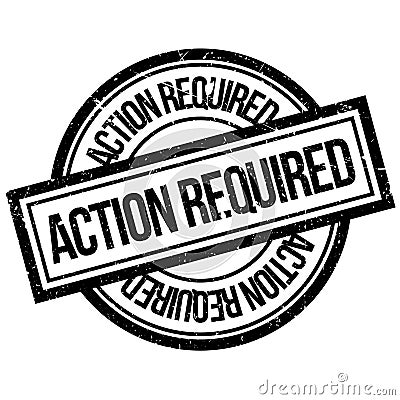 Action Required rubber stamp Vector Illustration