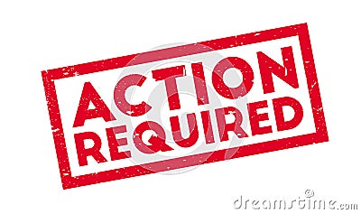 Action Required rubber stamp Vector Illustration