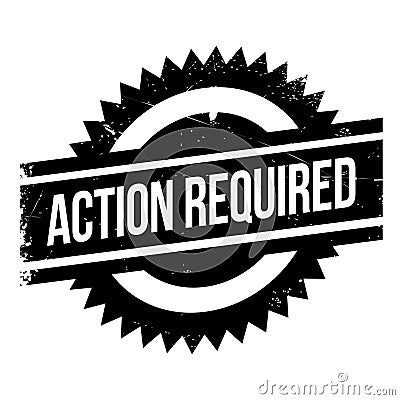 Action required stamp Vector Illustration