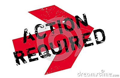 Action required stamp Stock Photo