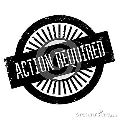 Action required stamp Stock Photo