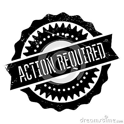 Action required stamp Stock Photo