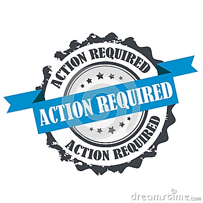 Action required stamp Vector Illustration