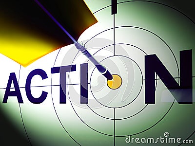 Action Shows Urgency To Succeed In Competition Stock Photo