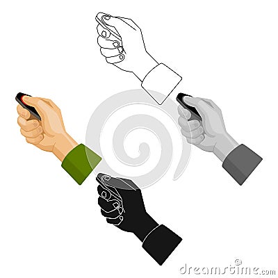 Activation of car alarm icon in cartoon,black style isolated on white background. Parking zone symbol stock vector Vector Illustration