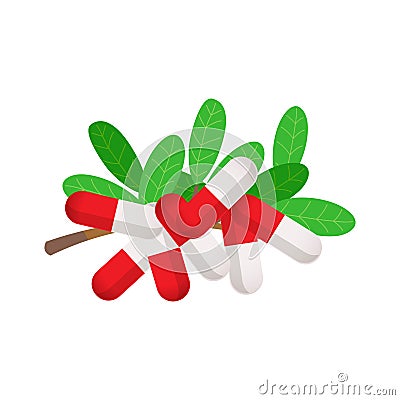 Active Additives Pills Composition Vector Illustration
