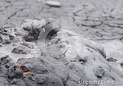 Active Bubbling in Mud Volcano - Baratang island, Andaman Nicobar Islands, India Stock Photo