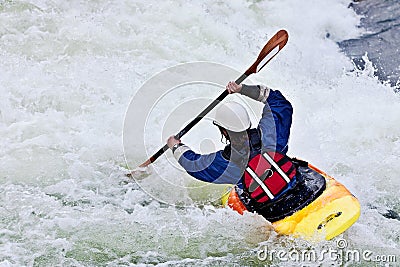 Active female kayaker Stock Photo