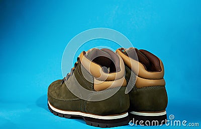 Active hiking pair of shoes Stock Photo