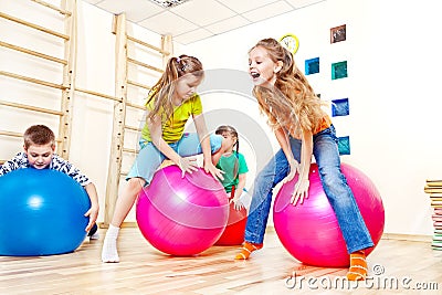 Active kids Stock Photo