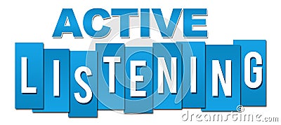 Active Listening Blue Stripes Stock Photo