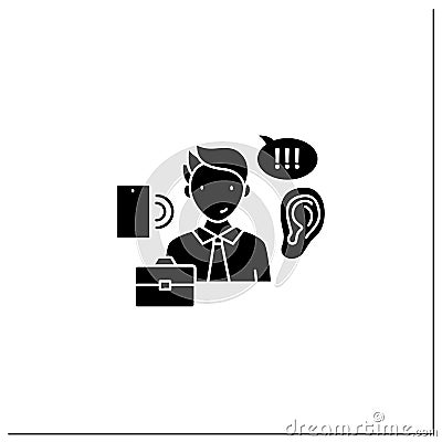 Active listening glyph icon Vector Illustration