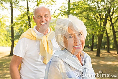 Active older couple Stock Photo