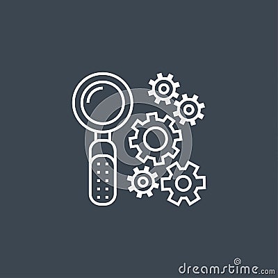 Active Search Related Vector Line Icon Vector Illustration