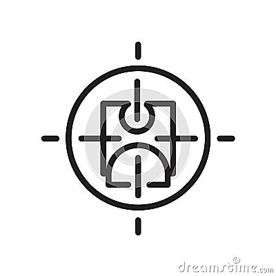 active shooter icon isolated on white background Vector Illustration