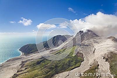 Soufriere Hills Volcano, Montserrat Stock Photo