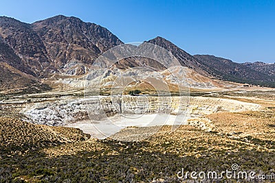 Active volcano crater Stock Photo