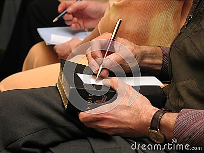 Activity at a Bible study Stock Photo