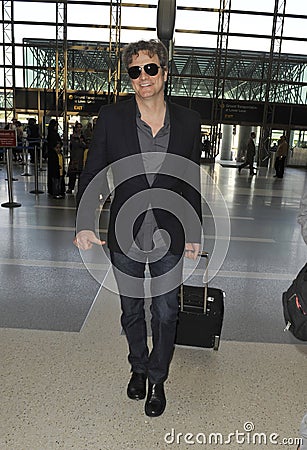 Actor Colin Firth is seen at LAX airport Editorial Stock Photo