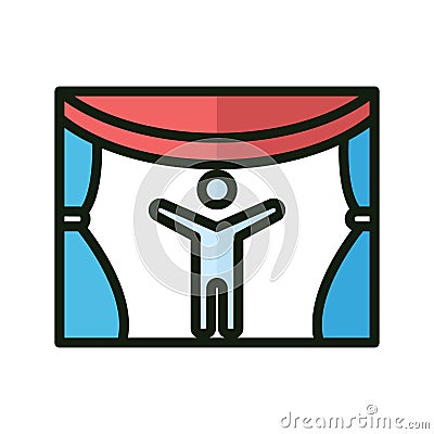 Actor Isolated Vector icon which can easily modify or edit Vector Illustration